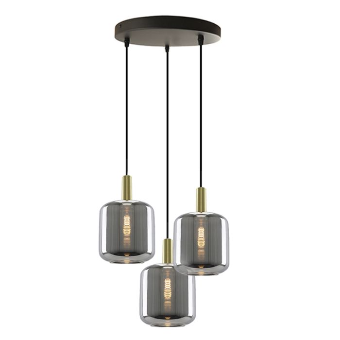 Aluminium pendler lampe uden skærm sort, Rika