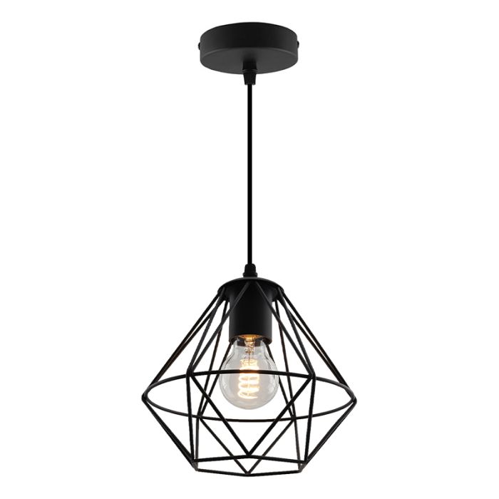 Industri pendler lampe sort, Jochem