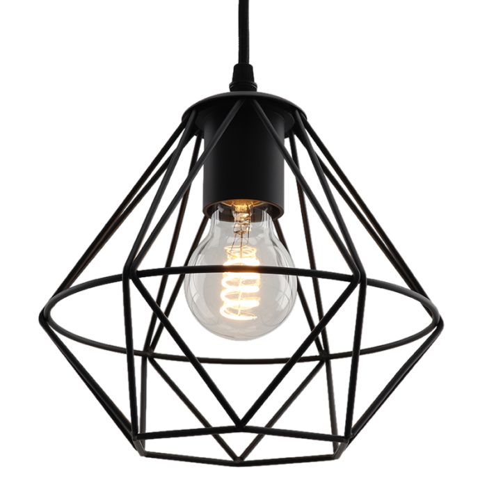 Industri pendler lampe sort, Jochem
