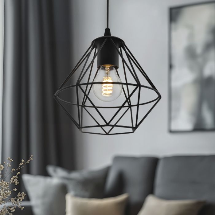 Industri pendler lampe sort, Jochem