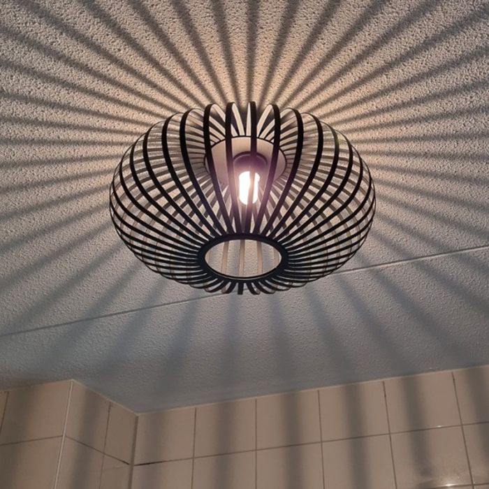 Industri loftlampe badeværelse sort, Lieve, IP44