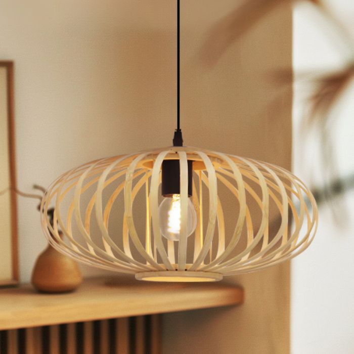 Bambus pendler lampe brun, Lieve