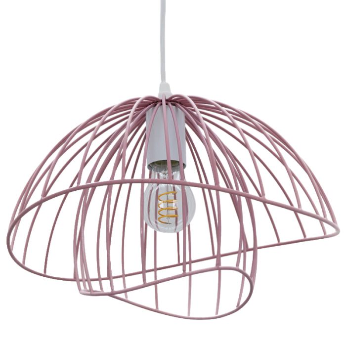 Modern pendler lampe lyserød, Jolien