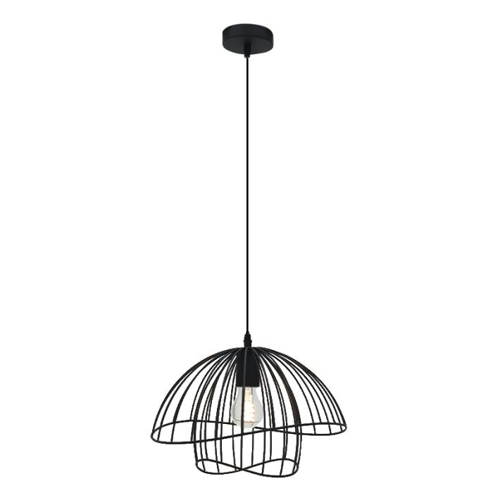 Modern pendler lampe sort, Jolien