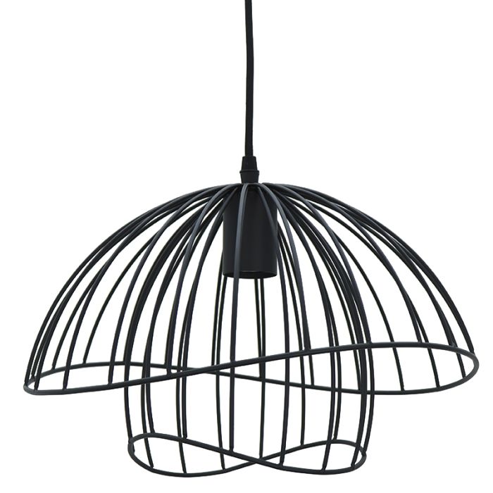 Modern pendler lampe sort, Jolien