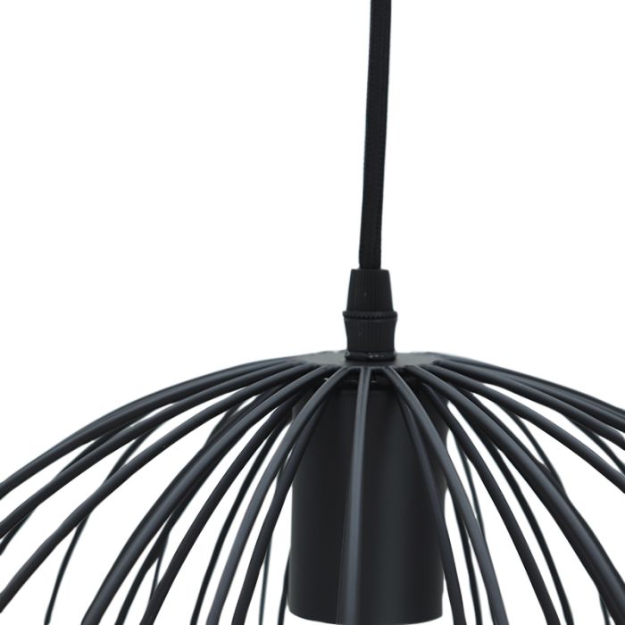 Modern pendler lampe sort, Jolien