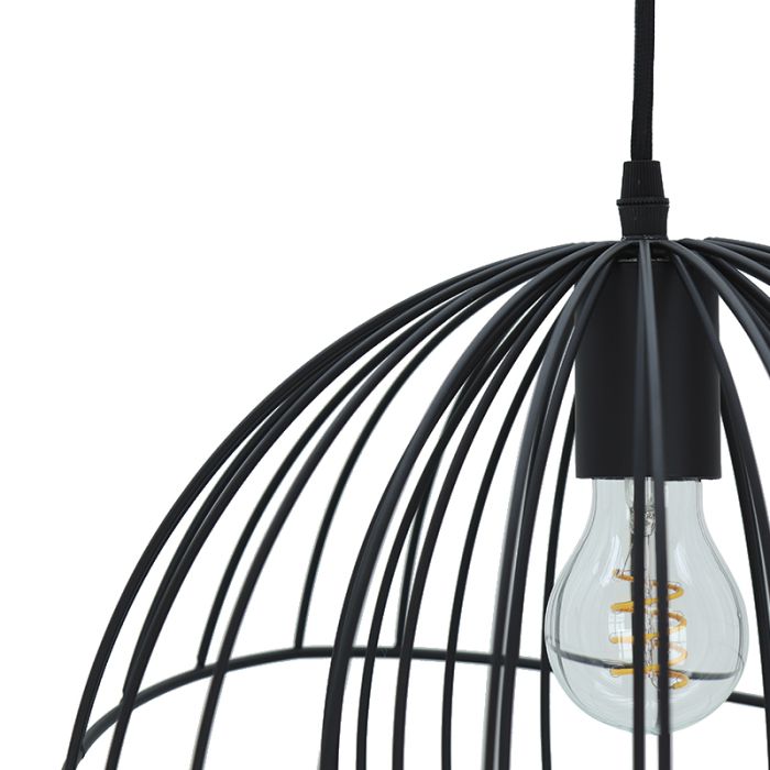 Modern pendler lampe sort, Jolien
