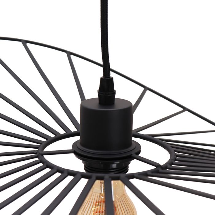 Retro pendler lampe sort, Jolinda