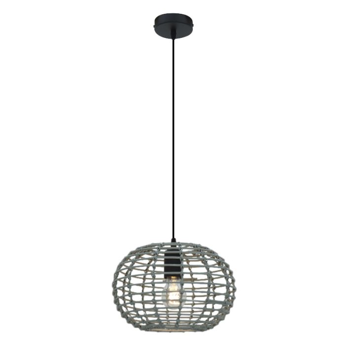 Rattan pendler lampe grå, Roza