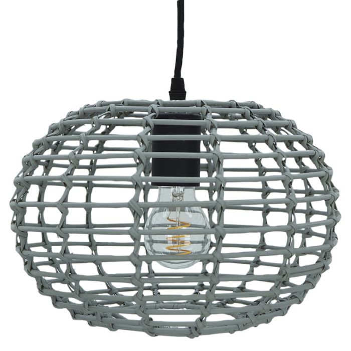 Rattan pendler lampe grå, Roza