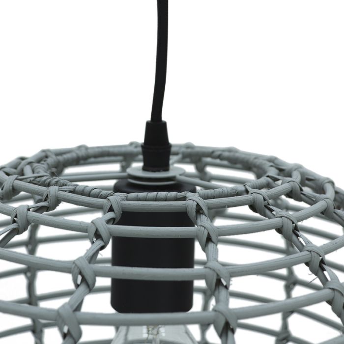 Rattan pendler lampe grå, Roza