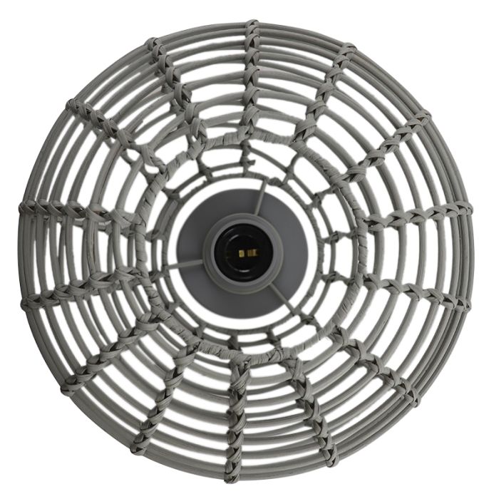 Rattan loftlampe grå, Roza