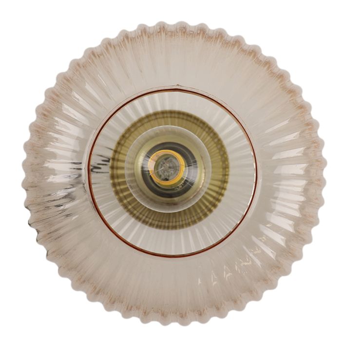 Retro bordlampe lyserød, Charlois, med brytare