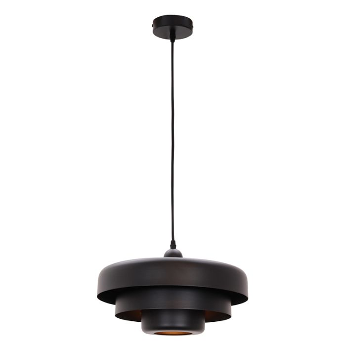 Modern pendler lampe sort, Meredith