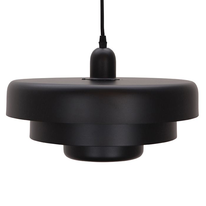 Modern pendler lampe sort, Meredith