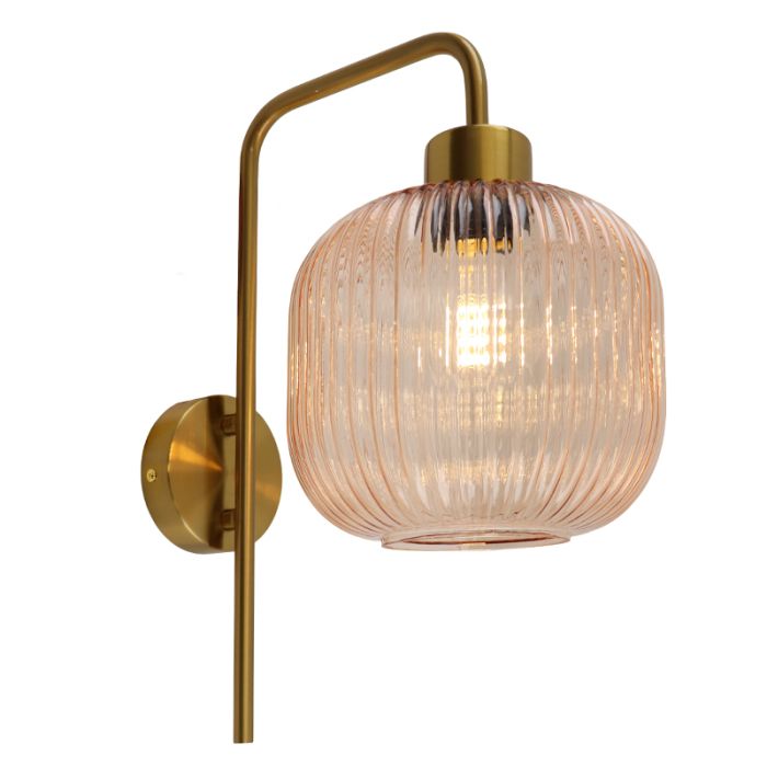 Design væglampe lyserød, Charlois