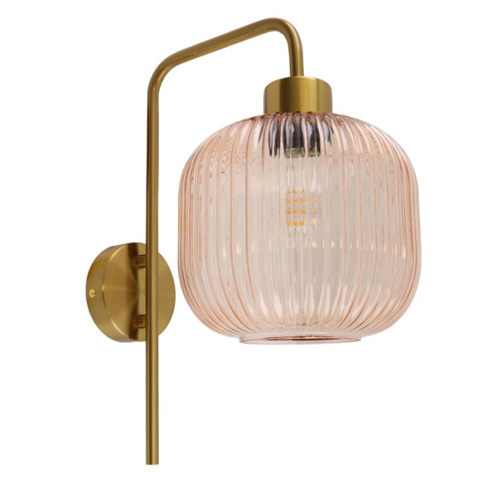 Design væglampe lyserød, Charlois