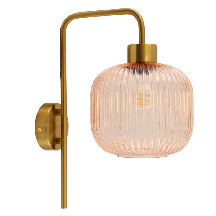 Design væglampe lyserød, Charlois