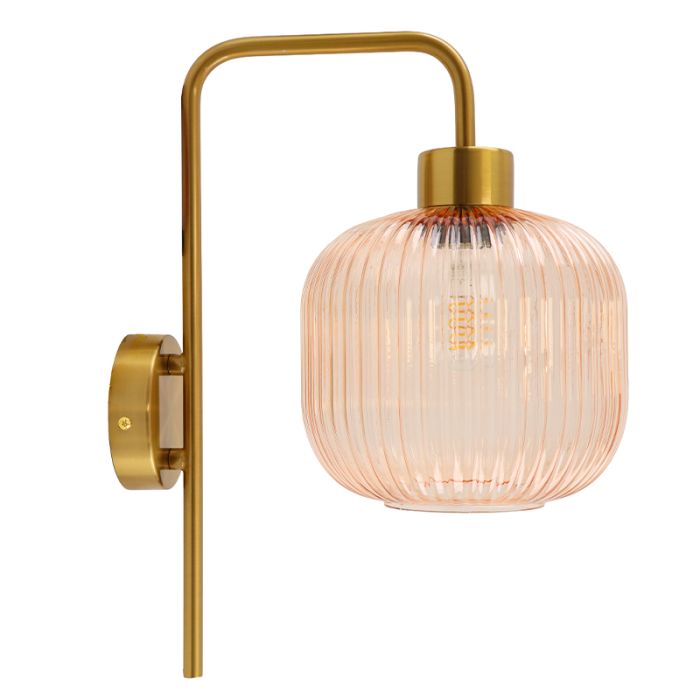 Design væglampe lyserød, Charlois