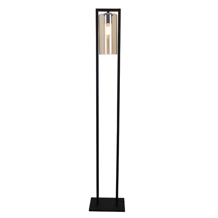 Industri gulv lampe sort, Tonia, med brytare