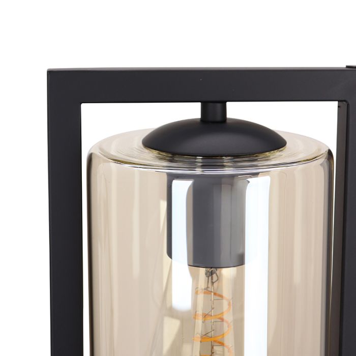 Industri gulv lampe sort, Tonia, med brytare