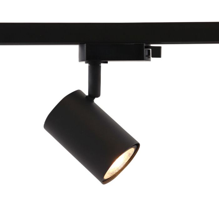 Modern 1-faset lampe på lyseskinne sort, Elena