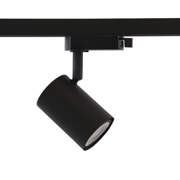 Modern 1-faset lampe på lyseskinne sort, Elena