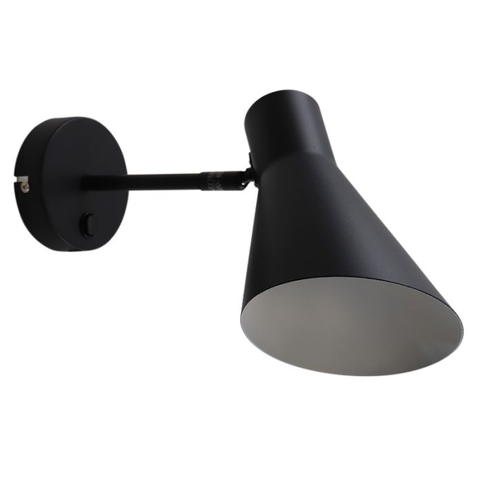 Modern væglampe sort, Vico, med brytare