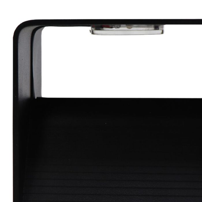Genopladelig up down væglampe sort, Dion, 1W, 2700K LED, IP44, bevægelsessensor