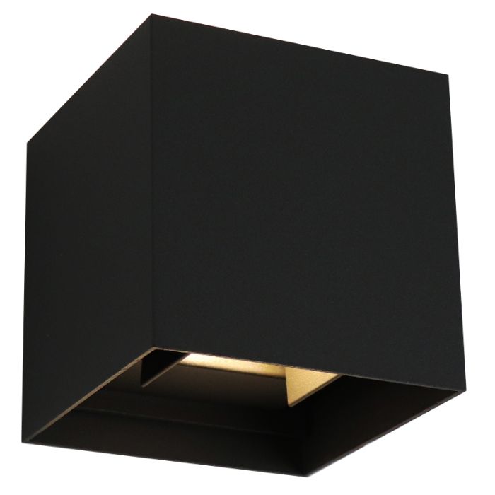 Modern smart væglampe sort, Dion, 6W, RGBW LED, IP65