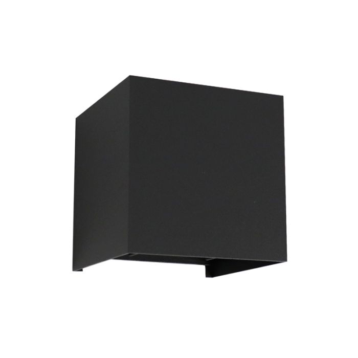 Modern smart væglampe sort, Dion, 6W, RGBW LED, IP65