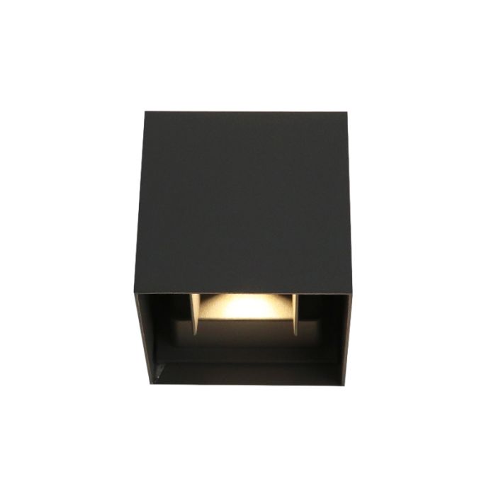 Modern smart væglampe sort, Dion, 6W, RGBW LED, IP65