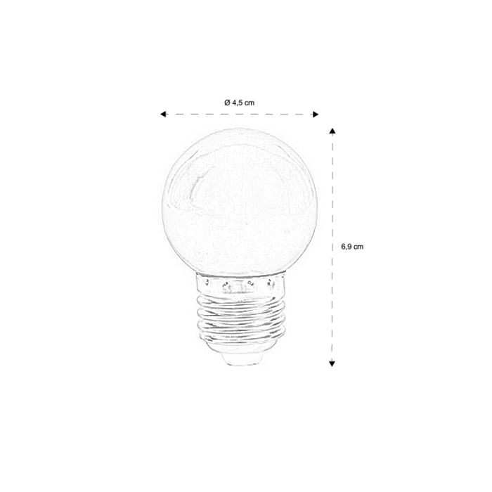Blå LED-pære - 1 Watt