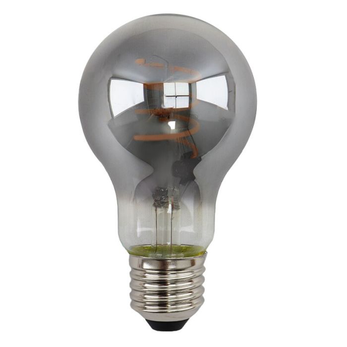 Dæmpbar Olucia E27 LED pære, Tuelo, A60, 4w, røgglas, 2200k