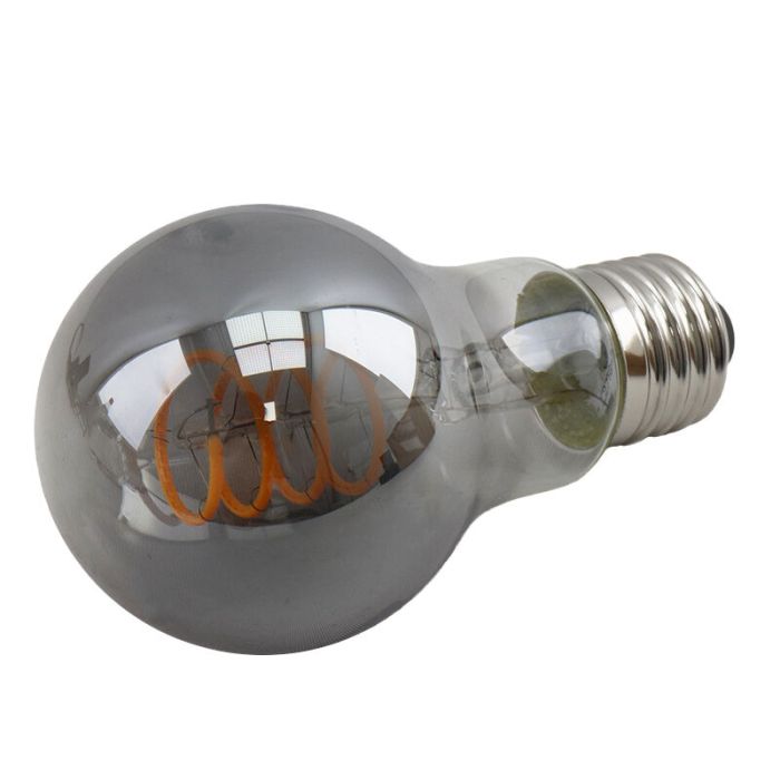 Dæmpbar Olucia E27 LED pære, Tuelo, A60, 4w, røgglas, 2200k