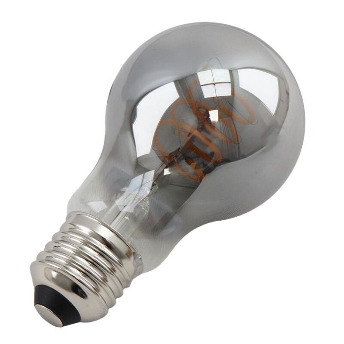 Dæmpbar Olucia E27 LED pære, Tuelo, A60, 4w, røgglas, 2200k