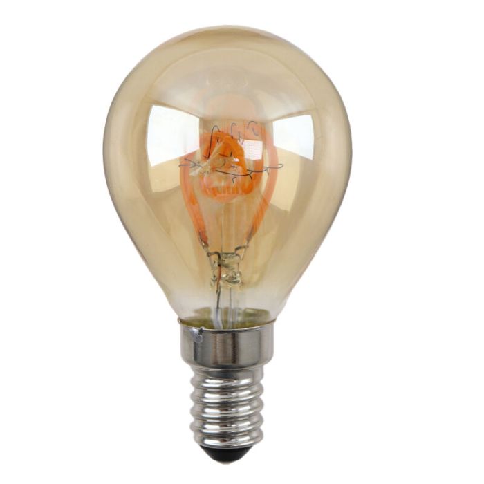 Dimmbare Olucia E14 filament pære Tuelo, rav, 4W, 2200K
