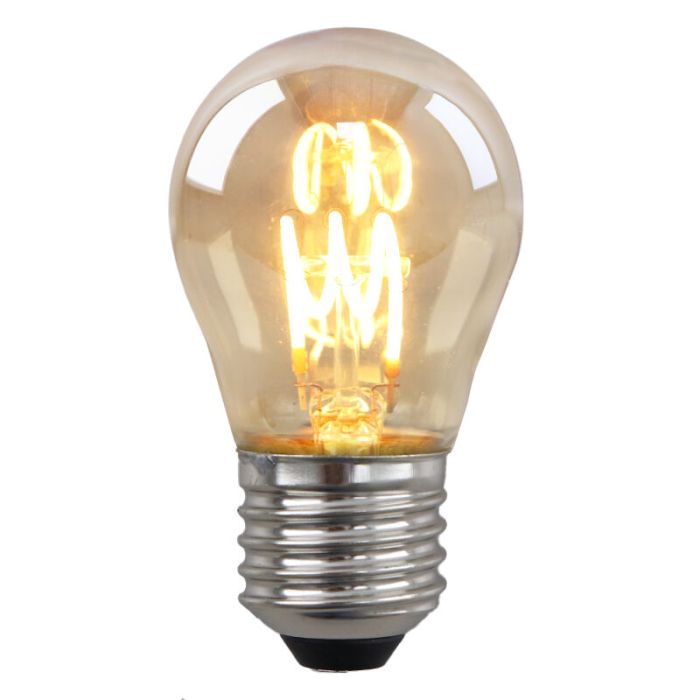 Dimmbare Olucia E27 filament pære Tuelo, rav, 4W, 2200K