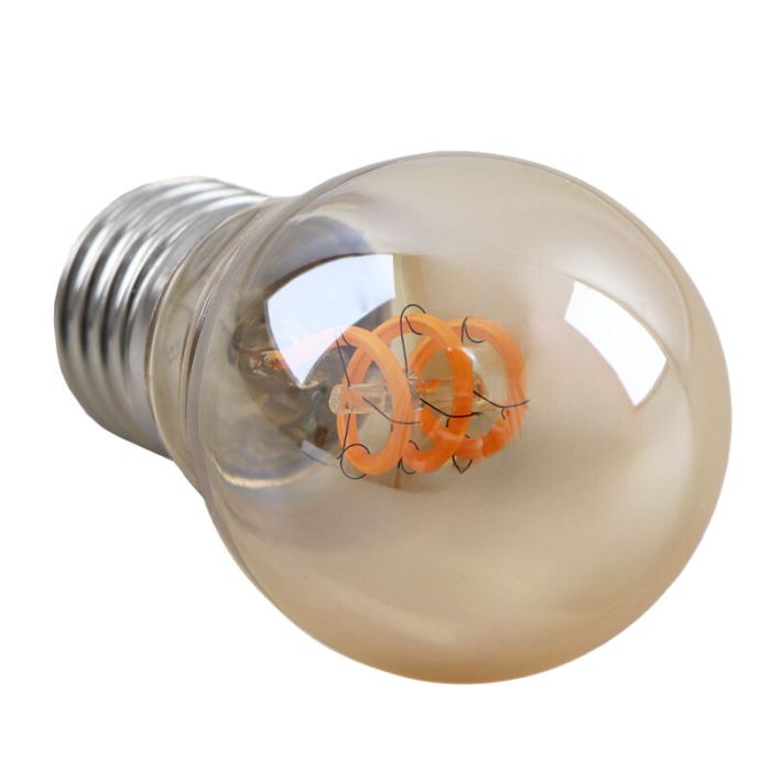 Dimmbare Olucia E27 filament pære Tuelo, rav, 4W, 2200K