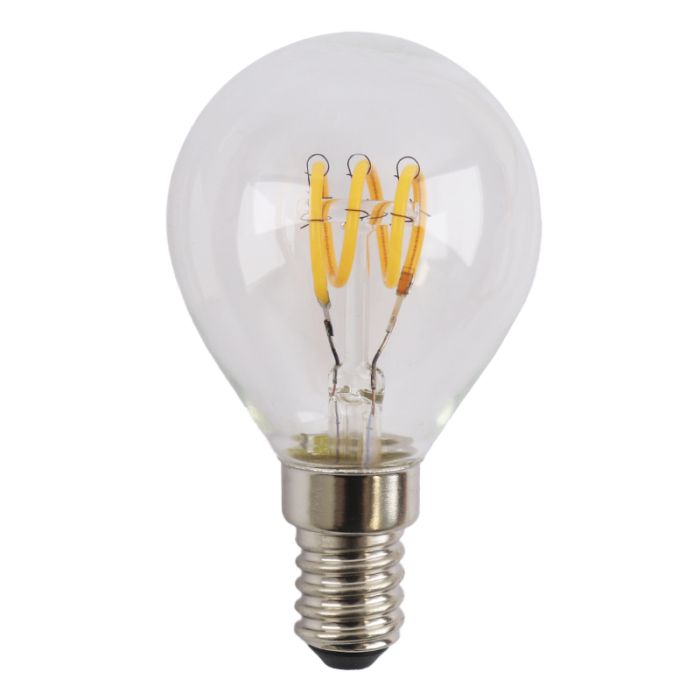 Dimmbare Olucia E14 filament pære Tuelo, P45, 4W, 2700K