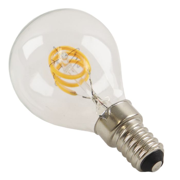 Dimmbare Olucia E14 filament pære Tuelo, P45, 4W, 2700K