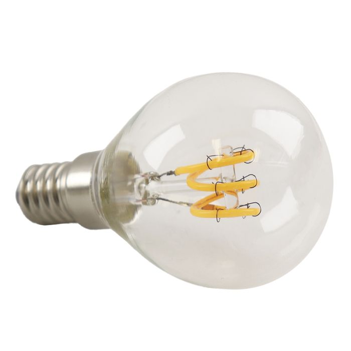 Dimmbare Olucia E14 filament pære Tuelo, P45, 4W, 2700K