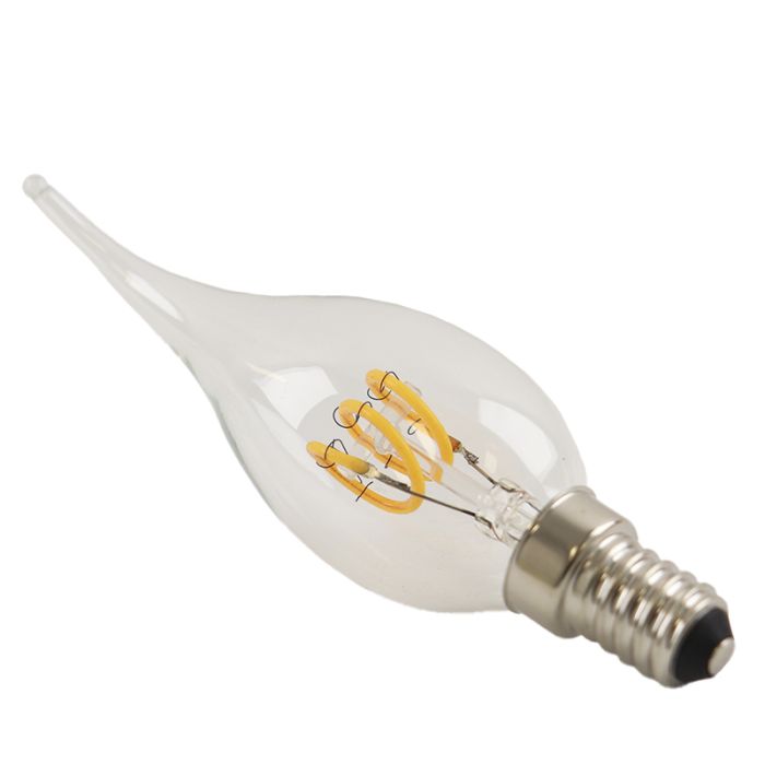 Dimmbare Olucia E14 LED kertepære Tuelo, 2W, 2700K