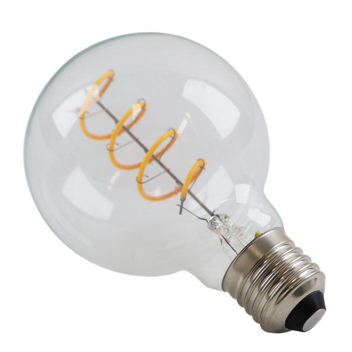 Dimmbare Olucia E27 filament pære Tuelo, G80, 4W, 2700K