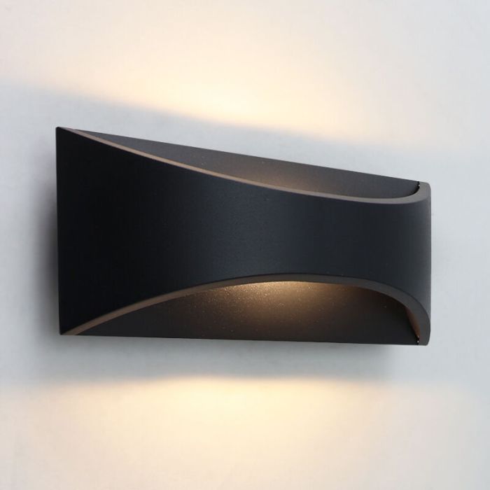 Modern udendørslampe sort, Thuy, 6W, 3000K LED, IP65