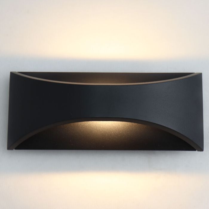 Modern udendørslampe sort, Thuy, 6W, 3000K LED, IP65