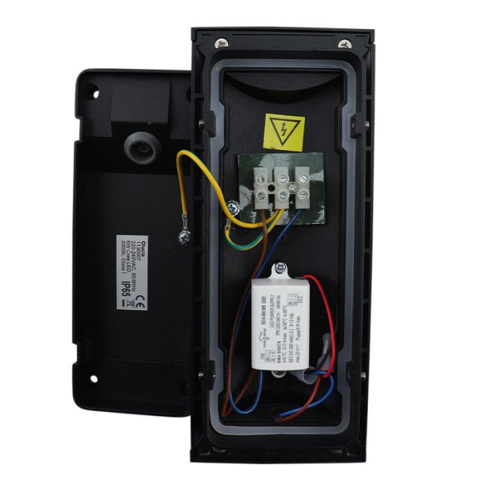 Modern udendørslampe sort, Thuy, 6W, 3000K LED, IP65