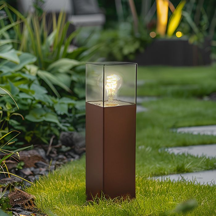 Modern udendørslampe rustfarvet, Sanel, IP44