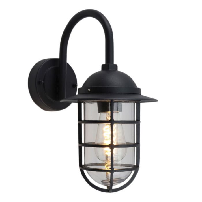 Klassisk udendørslampe sort, Havana, IP54