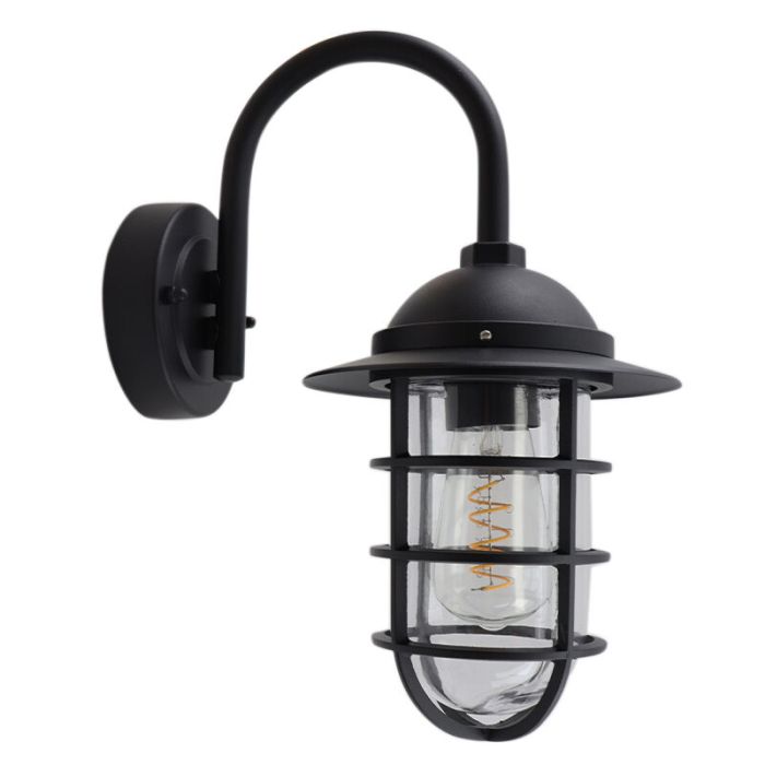 Klassisk udendørslampe sort, Havana, IP54